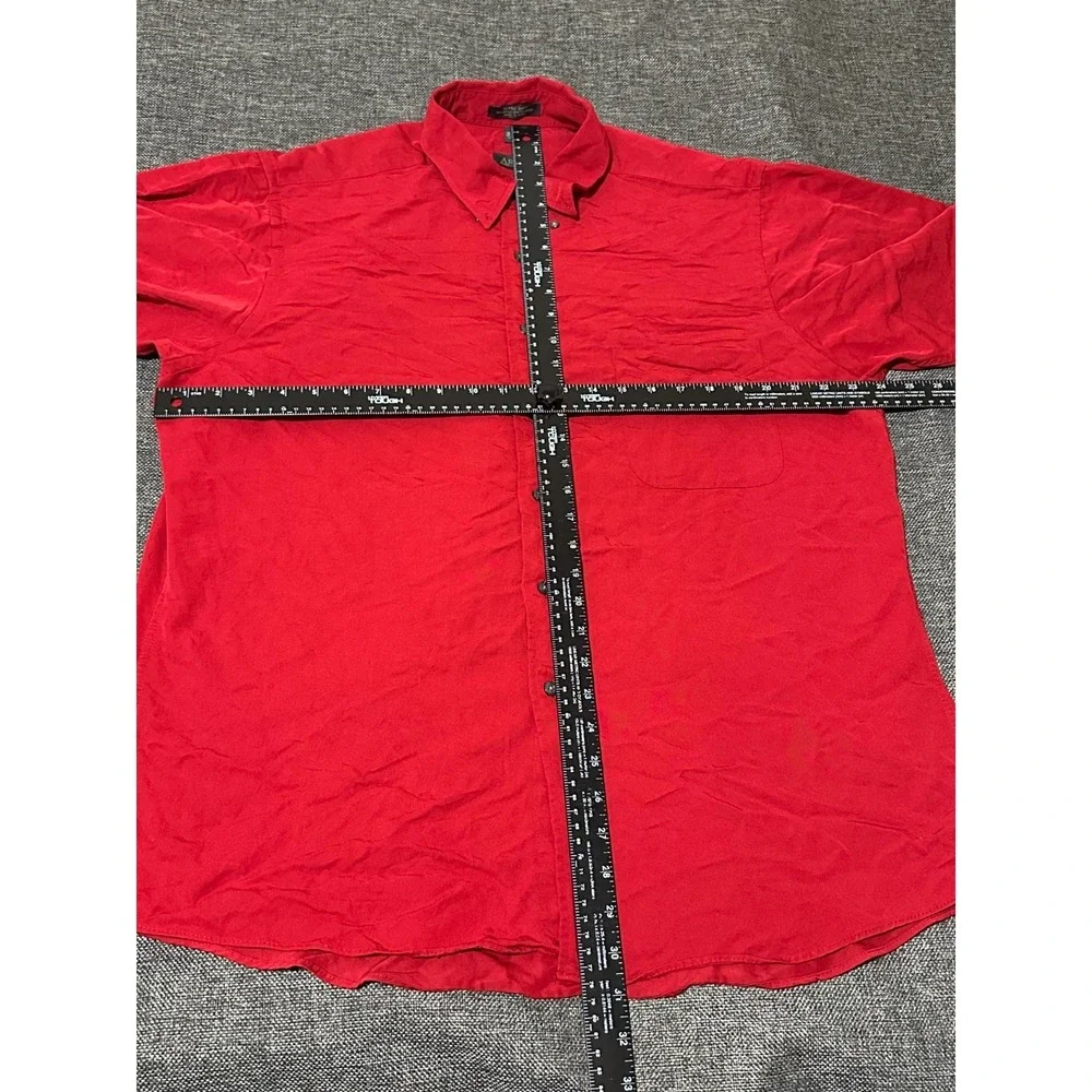 Arrow 16-16 1/2 34/35 L Men's Red Long Sleeve Shirt‎